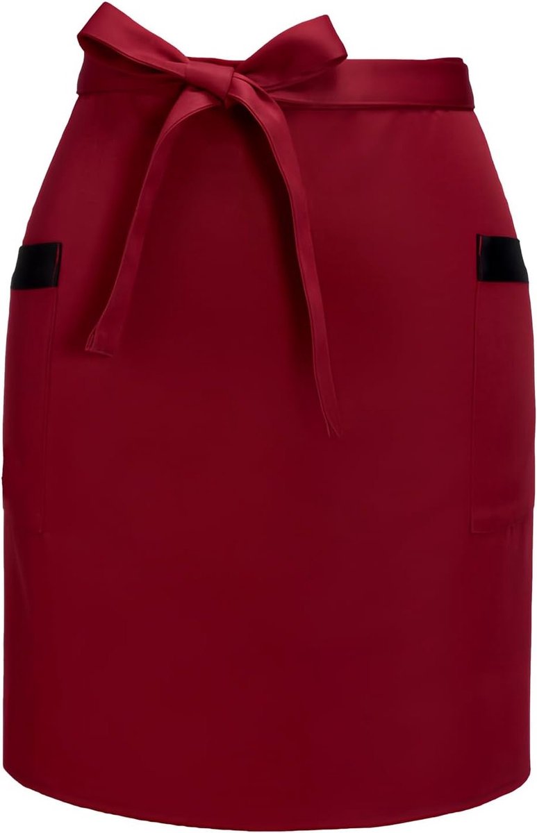 Praktische Taille Schort met 2 Zakjes, Verstelbaar Halfschort voor Koks en Bediening, Ideaal voor Restaurant, Café en Tuinieren
