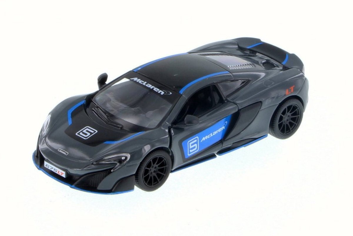 McLaren 675LT - modelauto op schaal 1/36 die cast pull back motor 12 cm Hart Top, Groen - Kinsmart 5392DF/2
