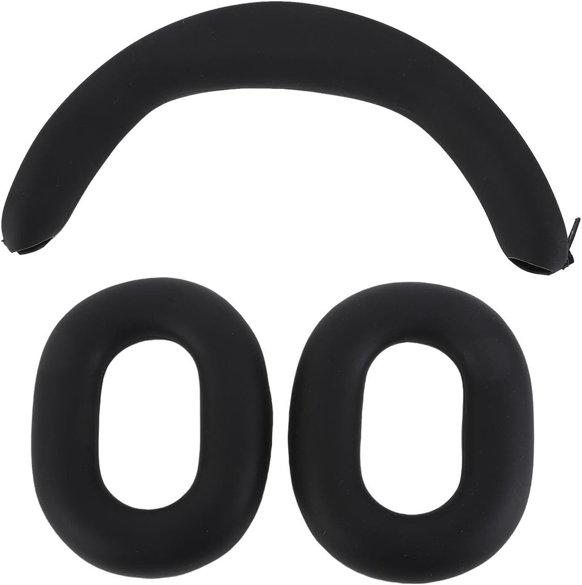 Vervangende Earpads en Hoofdbandhoes voor Inzone H7 en H9 Hoofdtelefoons, Zachte Silicone Oorkussens en Beschermhoezen voor Comfort en Geluidsisolatie (Zwart)