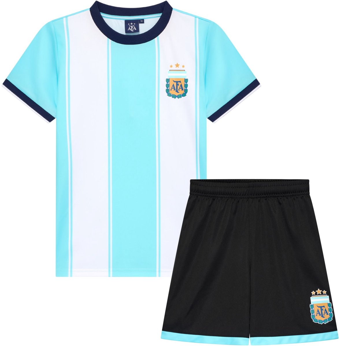 Messi Argentinie Voetbaltenue Thuis - Voetbal Tenue Kinderen - Shirt en Broekje - Jongens en Meisjes -- Maat 116