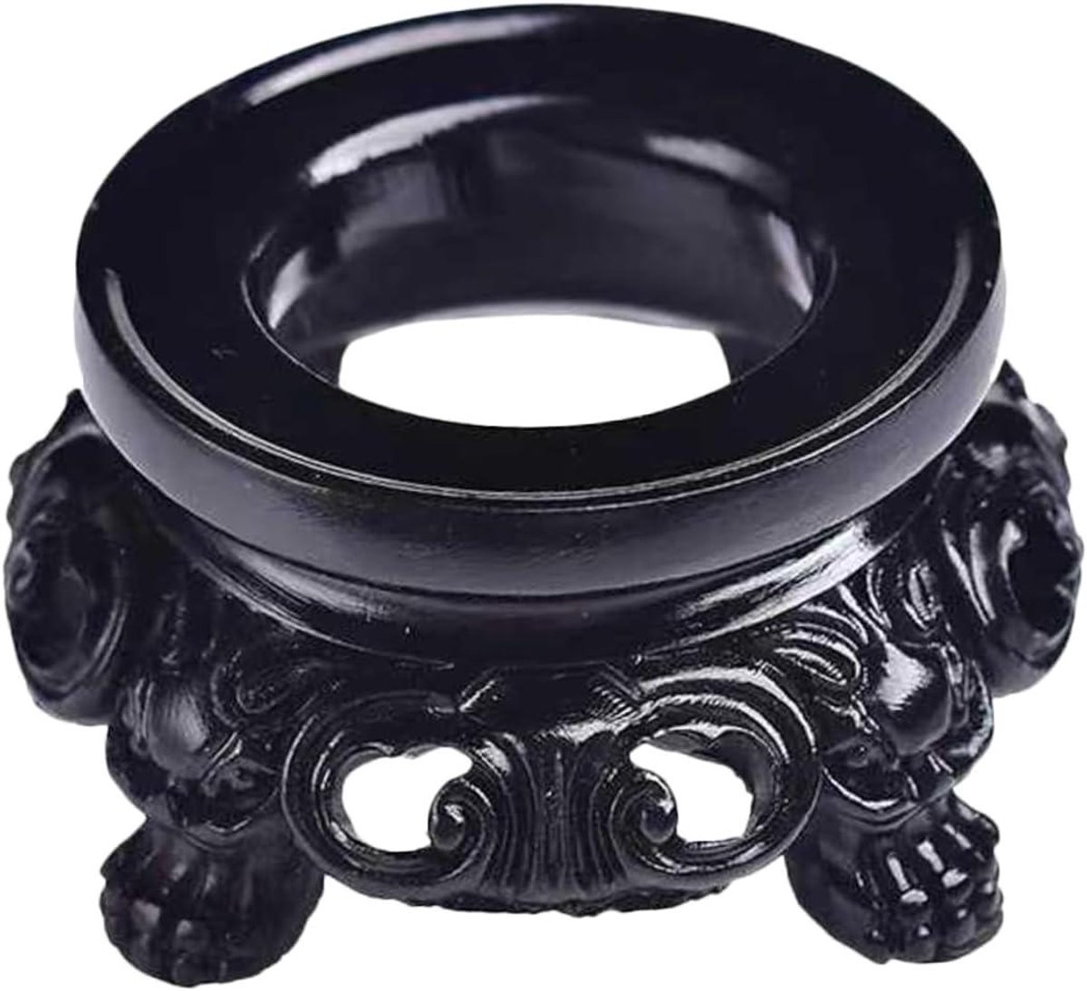 Display Standaard - Kristal Houder - Decoratieve Display - Stevige Hars Basis - 5 x 5 x 3 cm - Zwart