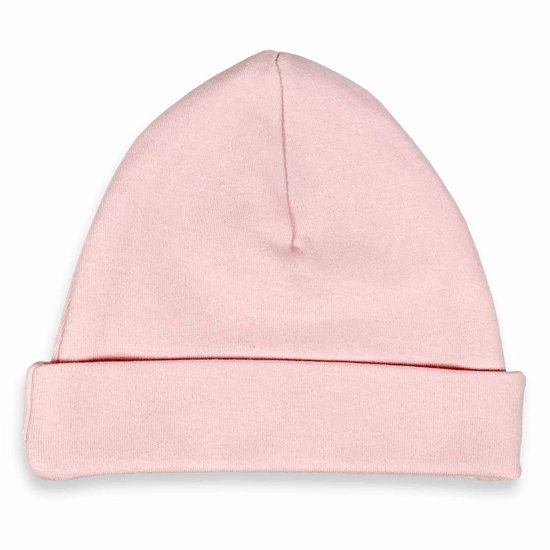Kraamcadeau Meisje - Baby Mutsje met Speendoekje in Luxe Gouden Geschenkdoos - lichtroze - roze - Origineel Kraamcadeau — afbeelding 2