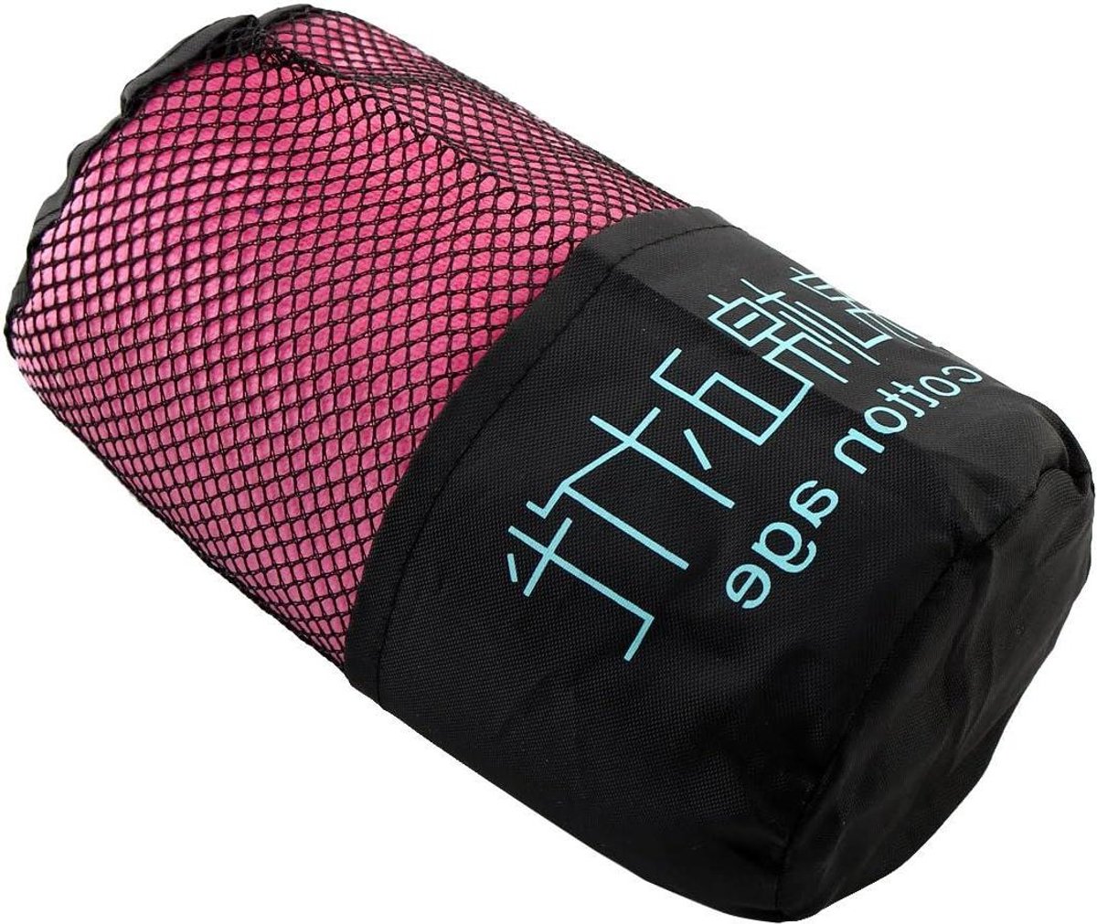 Microfiber Handdoek - Sneldrogend - Reizen en Sport - Compact en Lichtgewicht - 100 x 30 cm - Roze