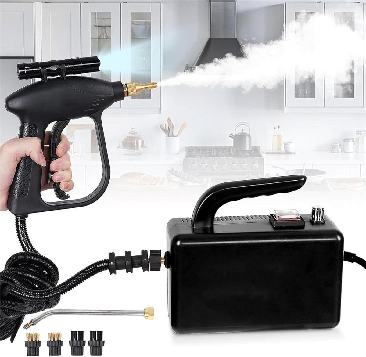 Stoomreiniger - Handstomer Hogedruk - Grondig Reinigen - Instelbare Stoom - 2600W Vermogen - One Color