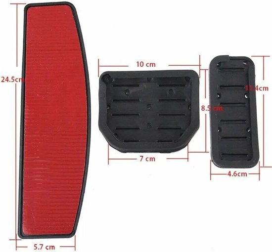 Pedaalhoezen Set - Auto Voetsteun - Verbeter Rijervaring - Antislip Ontwerp - 3 Stuks - Metaal — afbeelding 3