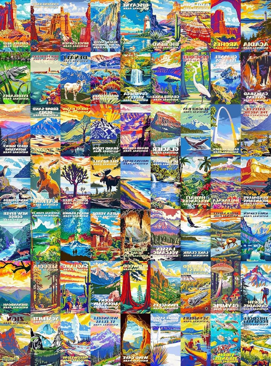 Reispuzzel 1000 stukjes - Natuur Puzzel - Ontspannen Tijdverdrijf - Iconische Landschappen - 50x67 cm - Multicolor