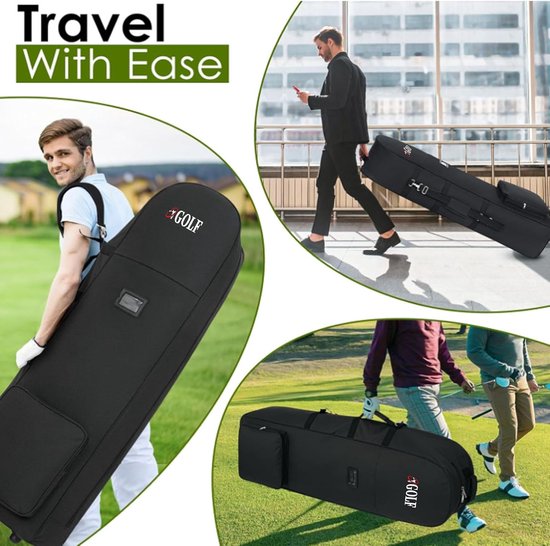 Golf Reistas - Golftas Met Wielen - Vliegreizen Beschermen - Duurzaam Oxford Materiaal - 123 Kilogram - Zwart — afbeelding 4