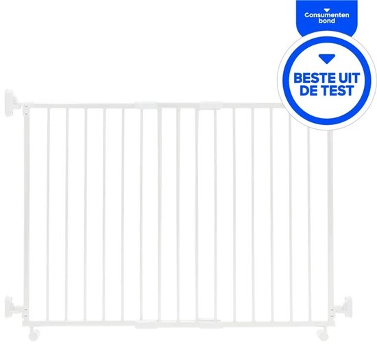 Safetythings Traphekje - Op Wielen - Uitschuifbaar - 80 - 130 cm - Schroefbevestiging - Wit
