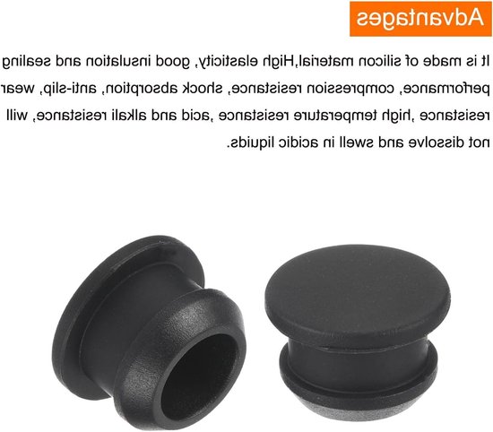 10 Stuks Silicone Snap Closure Rubber Seal voor Keuken, Waterdichte Dichtingen, Rond, 11 mm Diameter, Zwart, Set van 10 — afbeelding 3