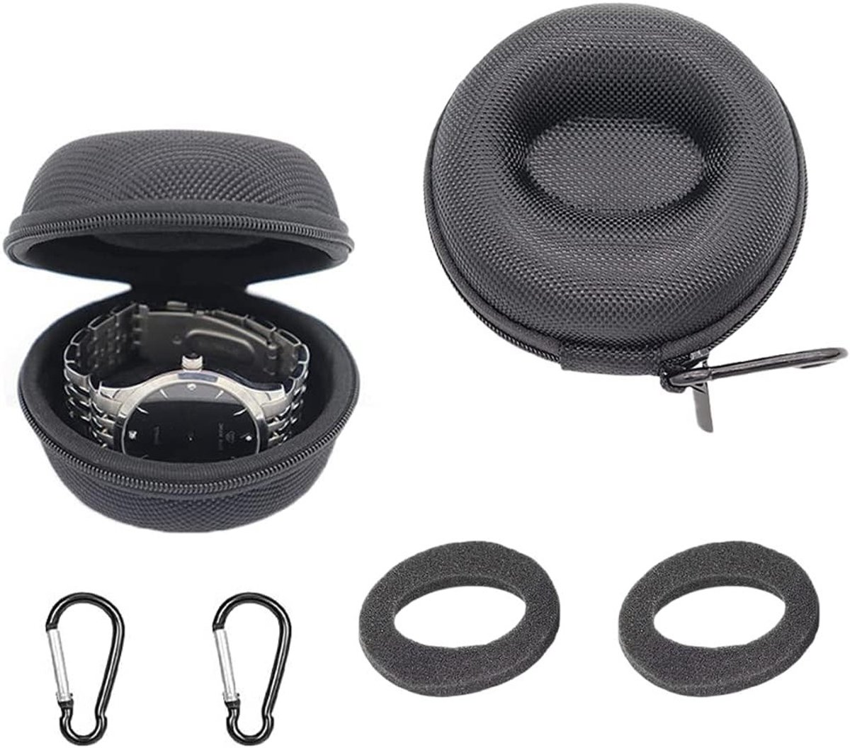 Reis Etui voor Horloges - Compacte en Beschermende EVA Horloge Case met Carabiner en Zachte Voering, Geschikt voor Eén Horloge, Ideaal voor Reizen en Opslag