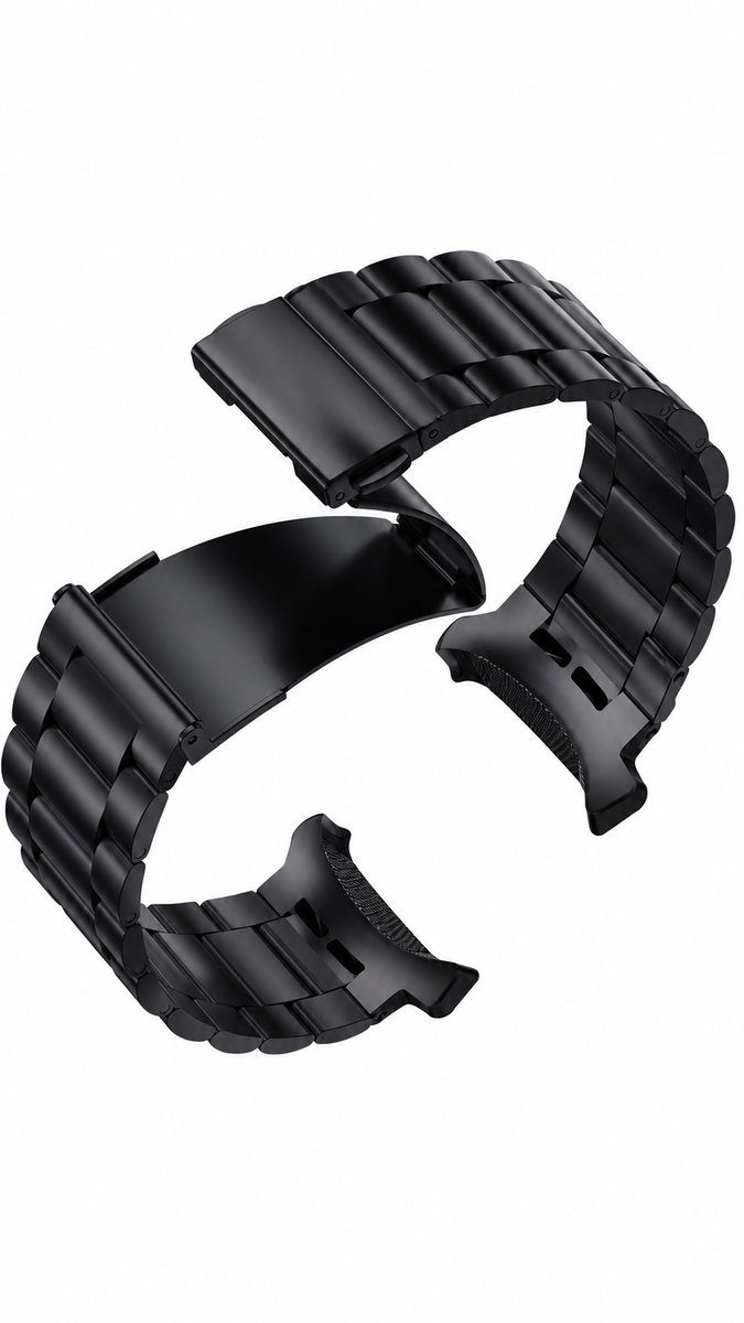 Jumada's Smartwatch bandje - Geschikt voor Fitbit Charge 3 - RVS - Zwart - Unisex