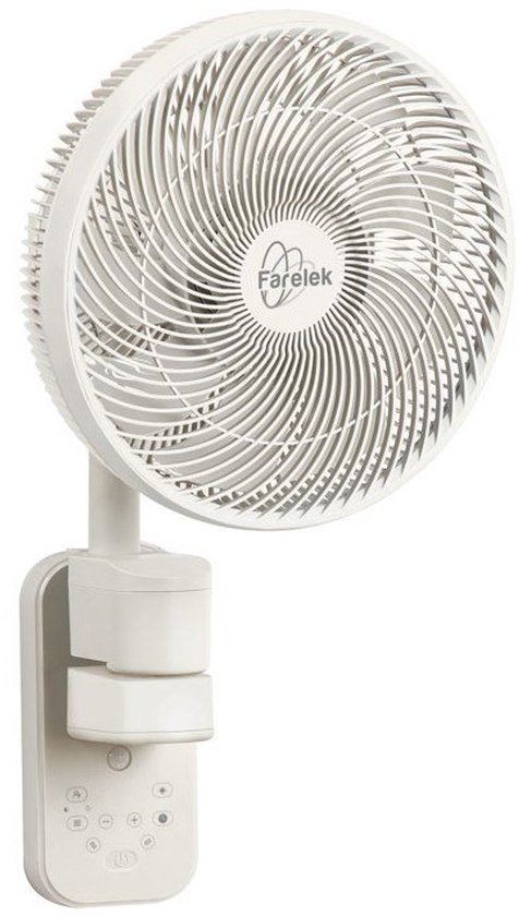 Wandventilator 30 cm FARELEK Voralia 36W met 3D oscillatie, afstandsbediening, timer en nachtlampje