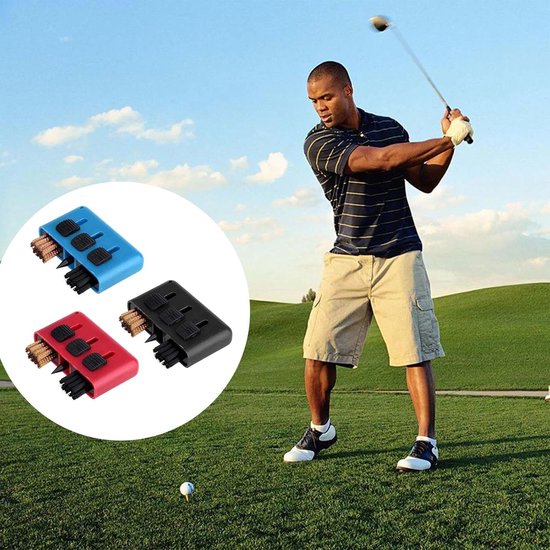 3 Stks 3 in 1 Draagbare Golf Club Borstel en Groef Cleaner Kit, Golf Club Cleaner Borstel, Pocket Size Groove Cleaner Golf, Voor Golf Intrekbare Groef Pocket Accessoires — afbeelding 2