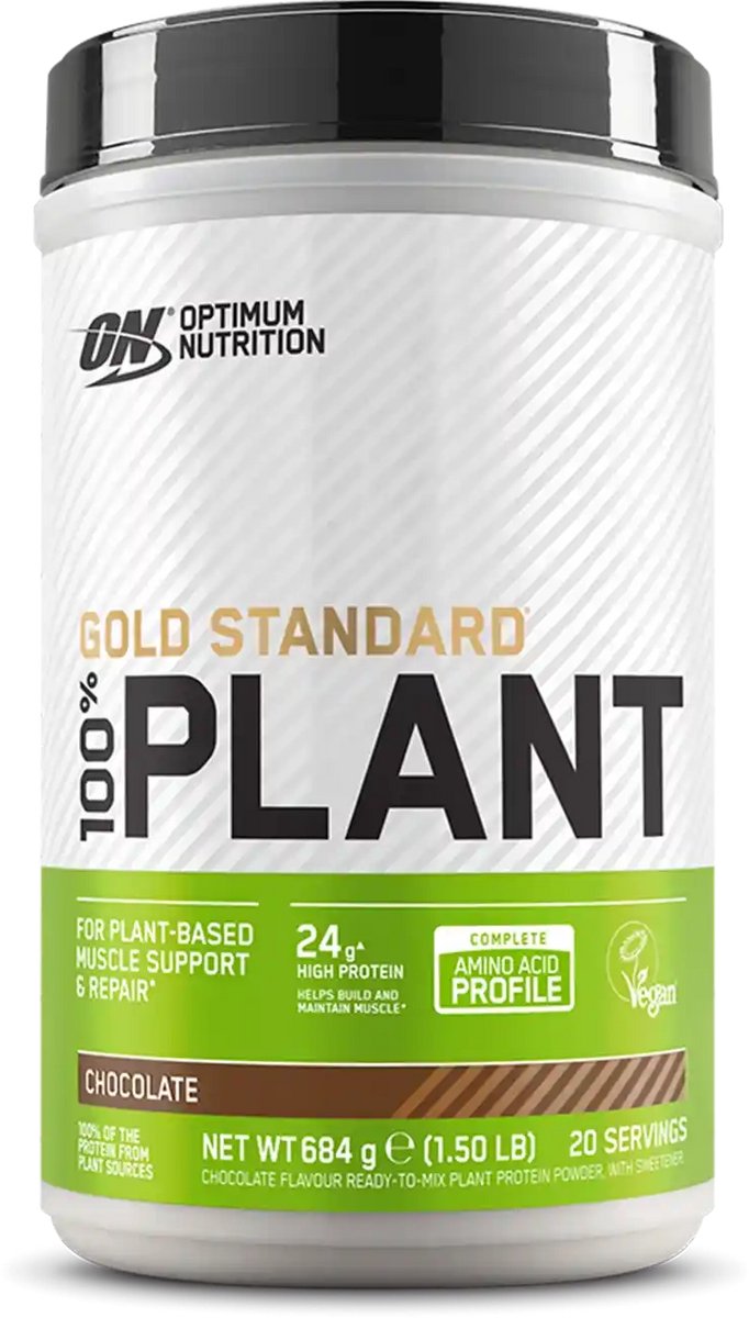 Optimum Nutrition Gold Standard 100% Plant-based Protein – Chocolate – Vegan Protein – Plantaardig Proteine Poeder – Eiwitshake – 684 gram (19 servings)