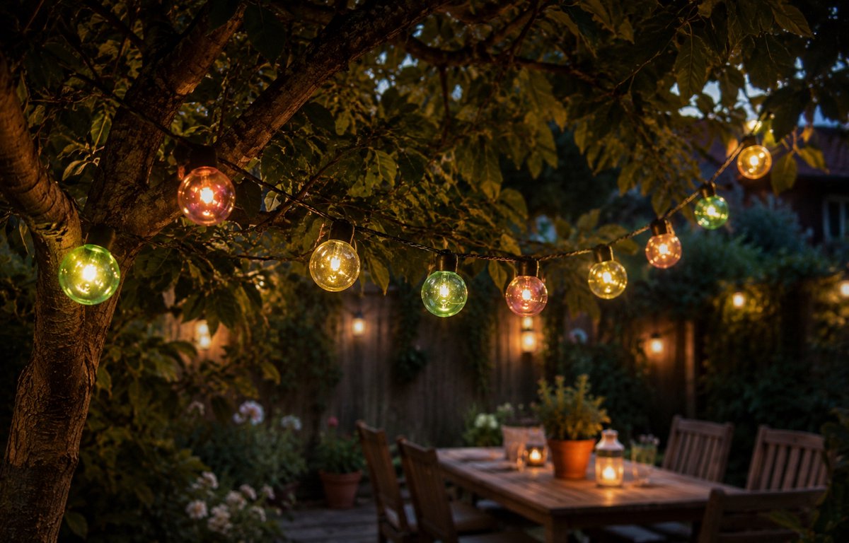 CBD Lichtsnoer buiten - Tuinverlichting - Partyverlichting - Lampjes slinger - Lichtslinger - Feestverlichting - Partylights - 20 LED Bollen - 10 meter