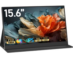 Jensaro Draagbare Monitor 15.6 Inch – Full HD 2e Scherm – Laptop Schermuitbreiding – USB-C HDMI Display – IPS Gaming Monitor