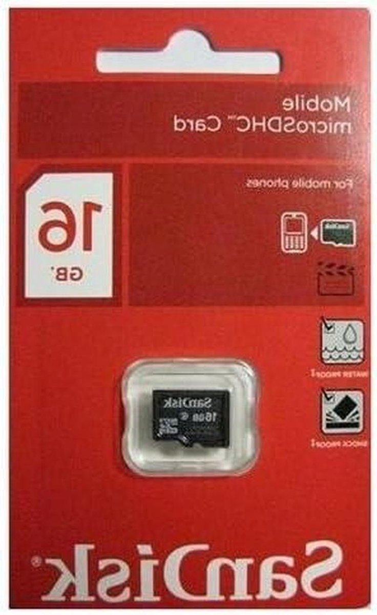 Micro SD Kaart - Geheugenkaart Opslag - Foto Video Opslag - Snelle Dataoverdracht - 16 GB - Zwart