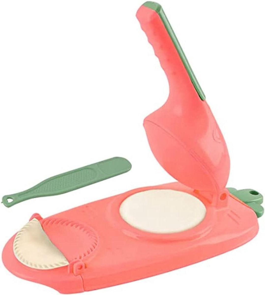 Knoedelmaker Set - Deegpers Vorm - Snel Hapjes Maken - 2-in-1 Ontwerp - 275 cm Lengte - Roze