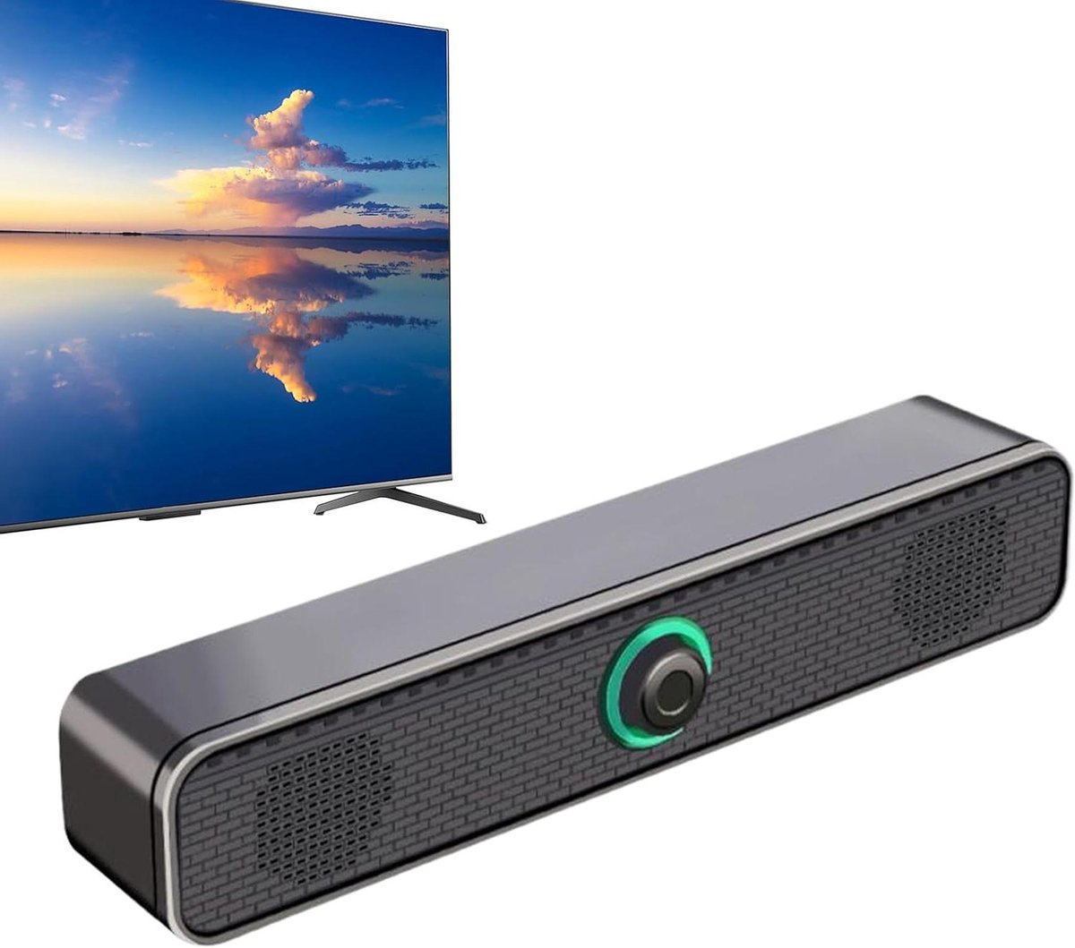 Laptop Luidsprekers - Stereo Soundbar - Muziek Luisteren - USB Aangedreven - 32 cm - Zwart