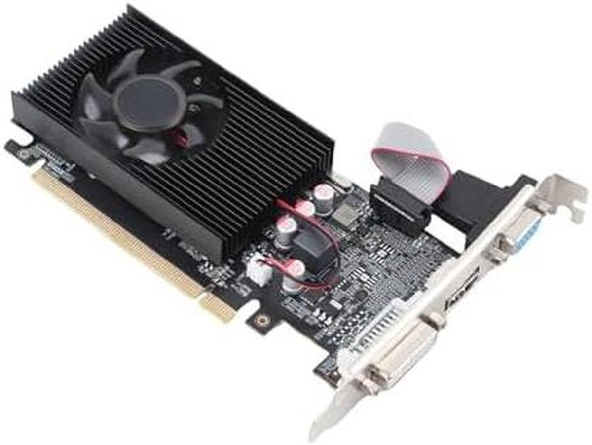 Grafische Kaart - Videokaart Desktop - Multimedia Weergave - Low Profile Ontwerp - 2GB DDR3 - Zwart