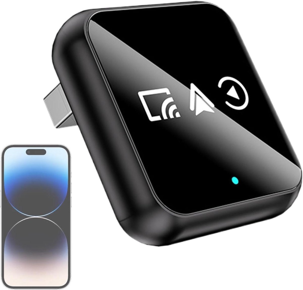 Draadloze USB Adapter - Screen Mirroring Converter - Auto Entertainment - Plug And Play - Compact Ontwerp - Zwart