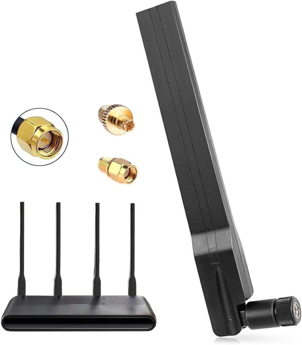 Buitenshuisantenne - 5G LTE antenne - Netwerkverbetering Buiten - Volledige Frequentieband - 15x10x2 cm - Zwart