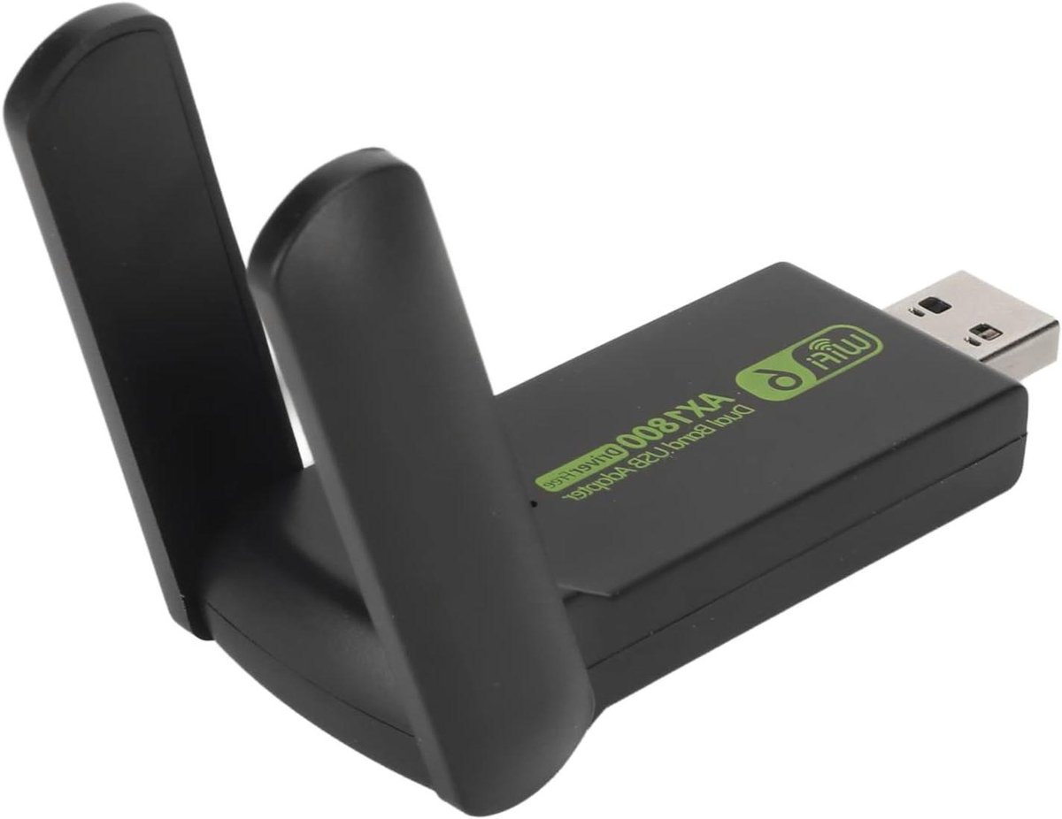 Draadloze WiFi-adapter - USB WiFi-dongle - Internet Verbinden - WiFi 6 Technologie - 1201 Mbps - Zwart