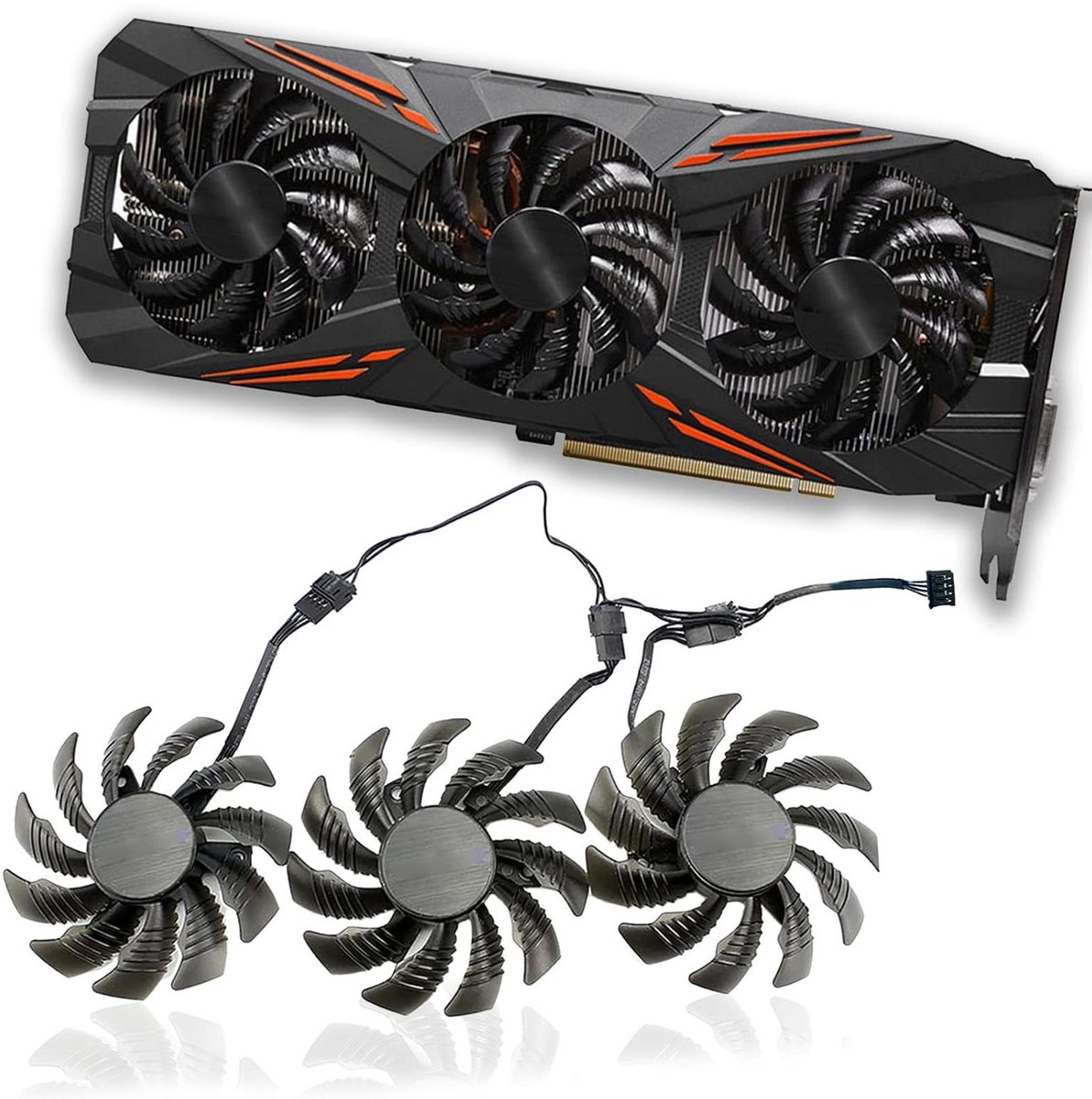Koelventilator - Vervangingsventilator - Grafische kaart koelen - Stille werking - 75mm - Zwart