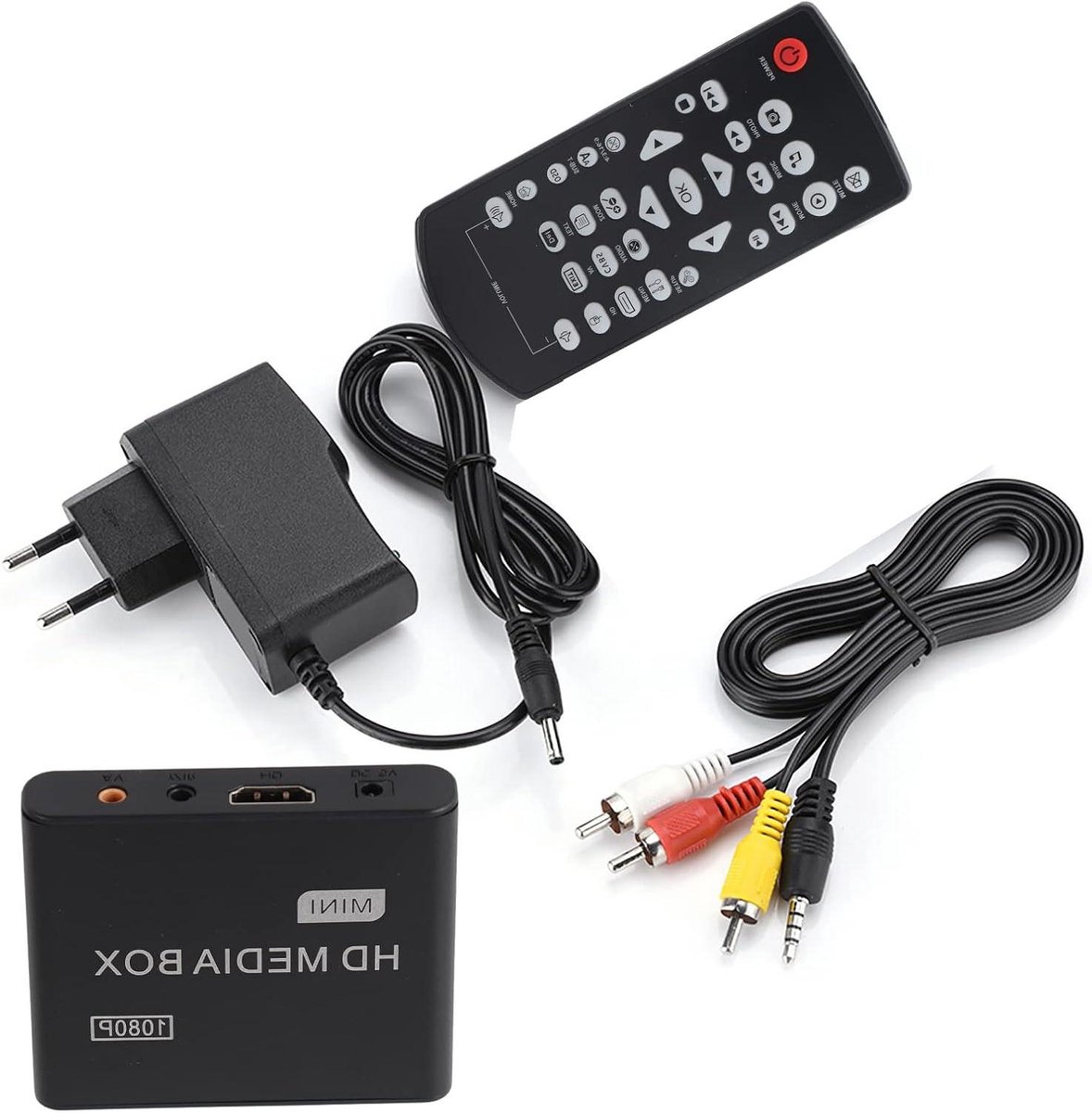 Media Player Box - Mini Full HD - Films Kijken - 1080p Decoding - 7.5 x 6.5 cm - Zwart
