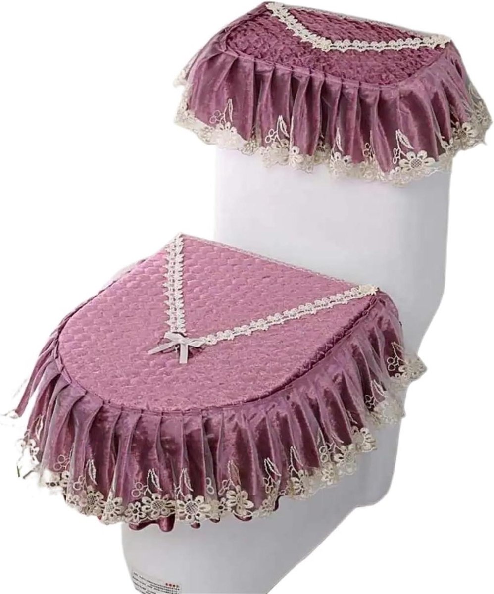 Toiletkussen Driedelig - Toiletzitting Set - Warmte Comfort - Ritssluiting Ontwerp - Eén Maat - Kleur-11