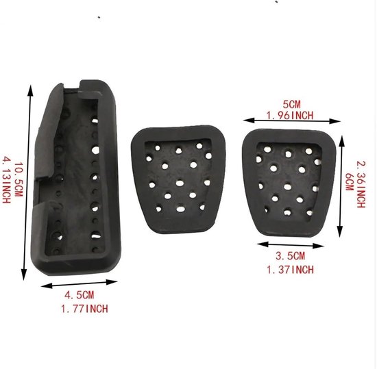 Pedaalhoezen Set - Auto Voetpedalen - Verbeter Rijervaring - Antislip Rubber - 2 Stuks - Metaal — afbeelding 5