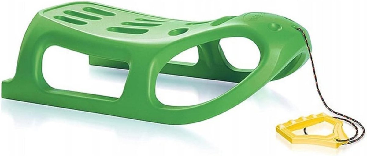 Kinder slee - Winter schotel - Sneeuwpret - Met stalen glijders - 86 cm - Groen
