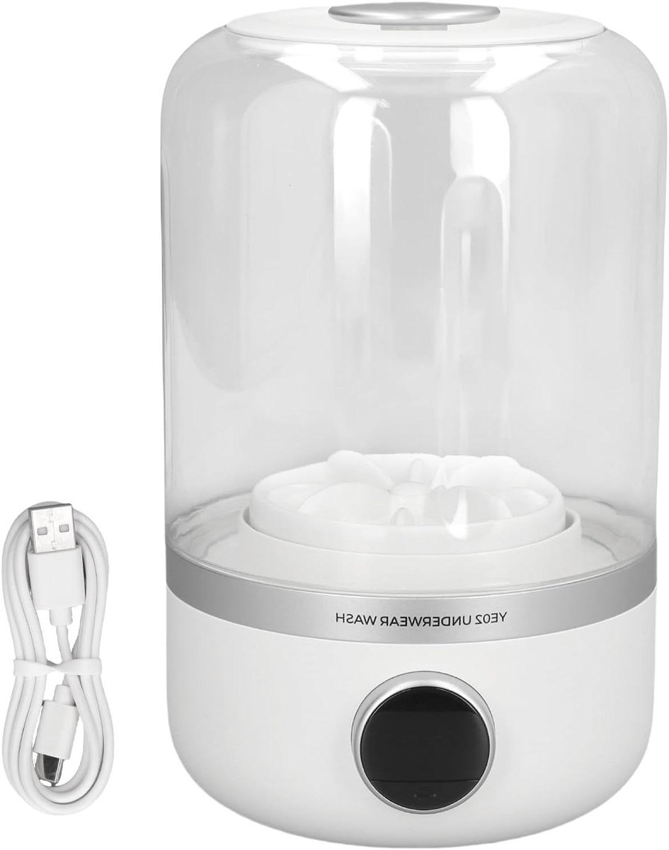 Draagbare Wasmachine Mini Wasmachine Ondergoed Wassen Zachte Cyclus 22 x 13 x 13 cm Wit