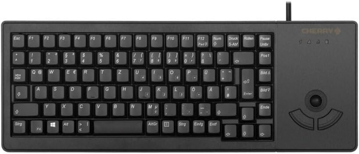 Compact Trackball Toetsenbord met Numeriek Toestel - Zwart