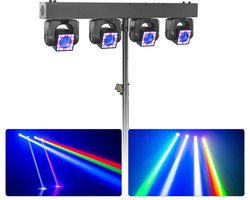 BeamZ ShowBar GO Shine - Moving head bar met standaard - Ingebouwde LED ringen - RGBW - 160W