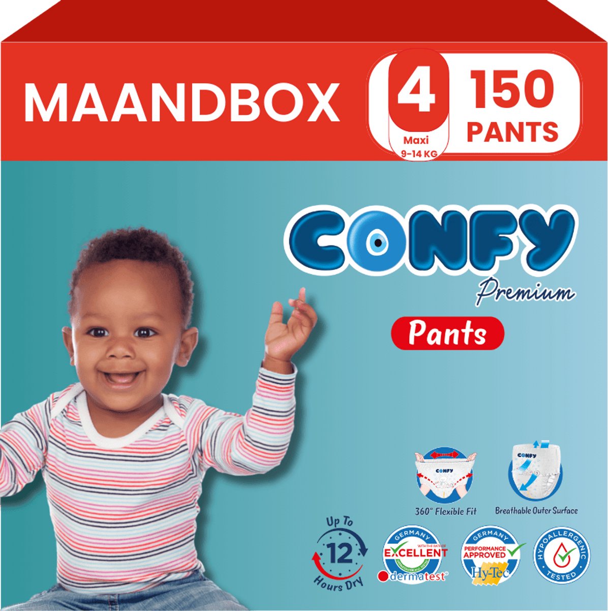 Confy Premium luierbroekjes maat 4 | 150 stuks