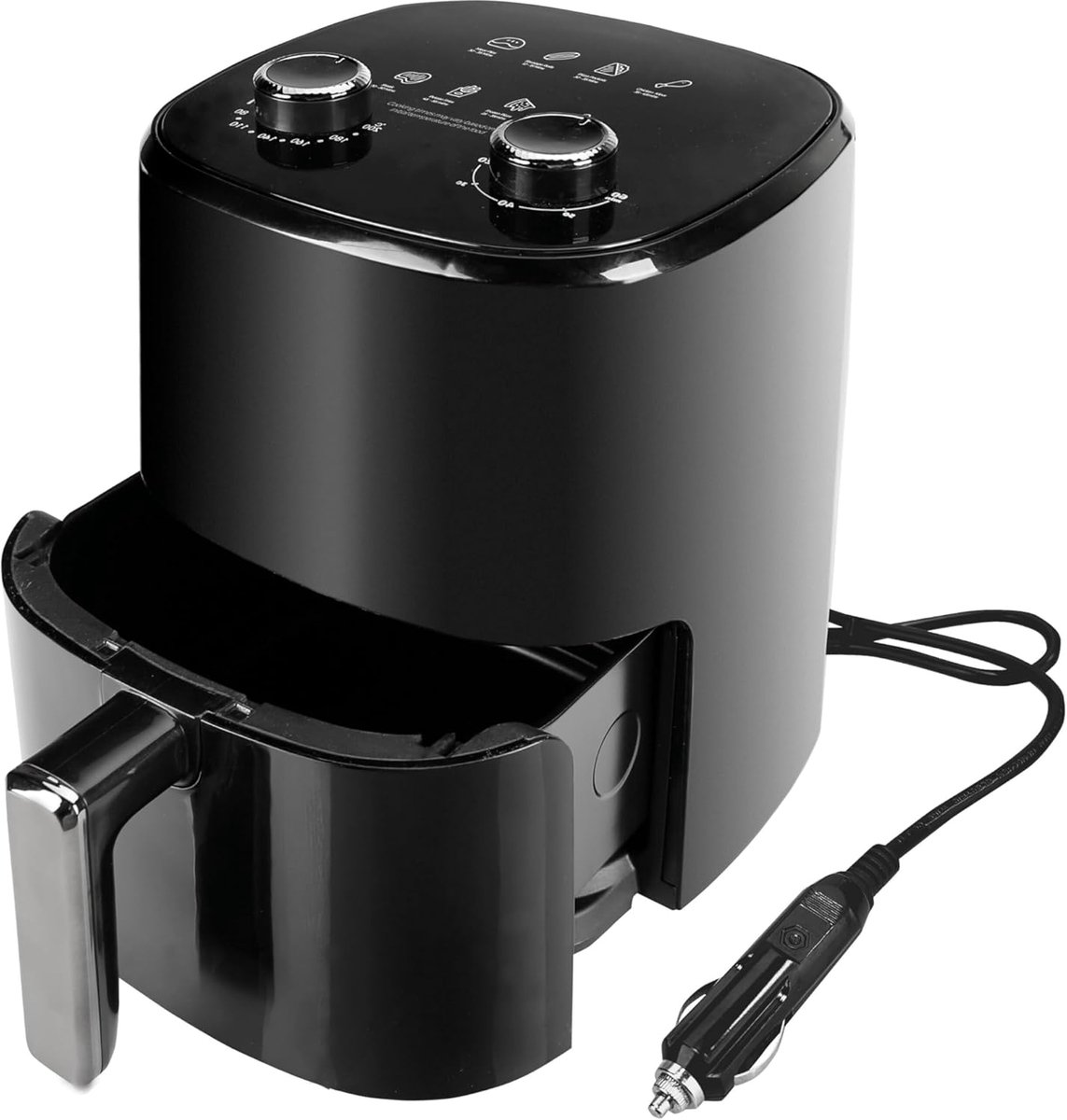 Heteluchtfriteuse - Airfryer - Gezond Koken - Snelle Luchtcirculatie - 4 Liter - Zwart