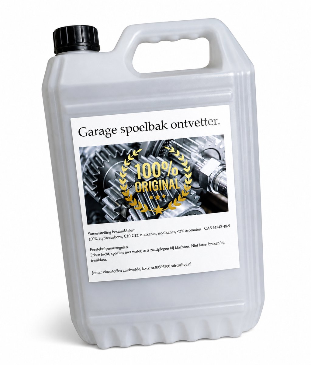 Koudontvetter - 5 liter - koudreiniger - onderdelenreininger - proffesionele ontvetter