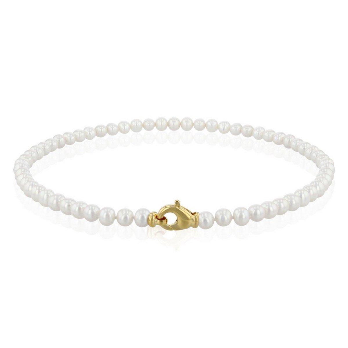 Luna-Pearls - 218.0059 - Ketting - Dames - 925er Zilver ve Roségouduld - Zoetwatercultuurparel - 45cm