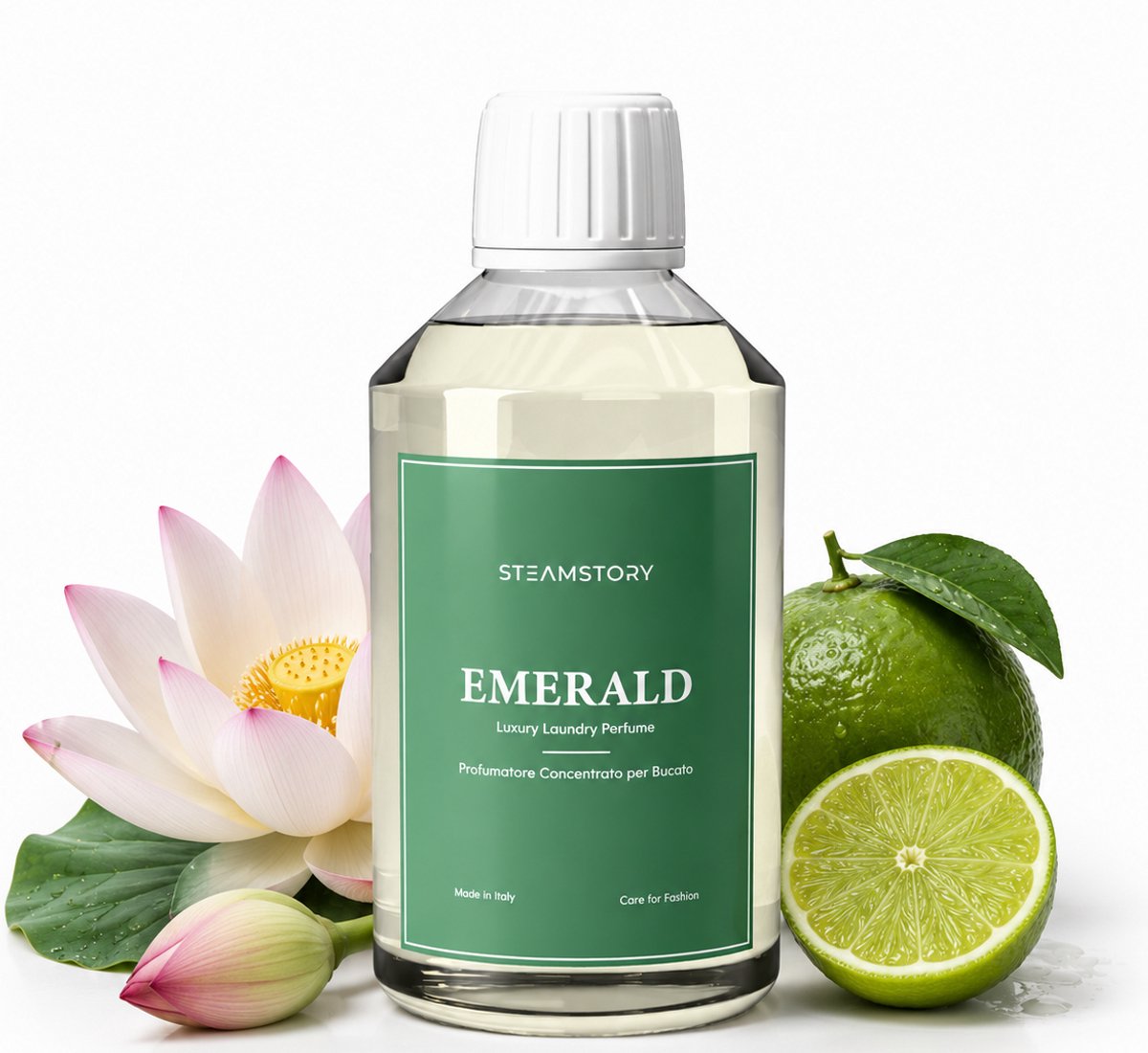 SteamStory Luxe Wasparfum Emerald - Bloemige geur met limoen, lotusbloem & muskus - 250 ml