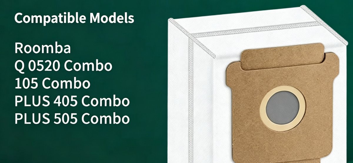 16 stuks stofzakken voor iRobot Roomba 105 Vac, 105 Combo, Plus 405 Combo, Plus 505 Combo, Plus 505, Max 705 Vac, Max 705 Combo Q0520 robotstofzuiger thumbnail 6