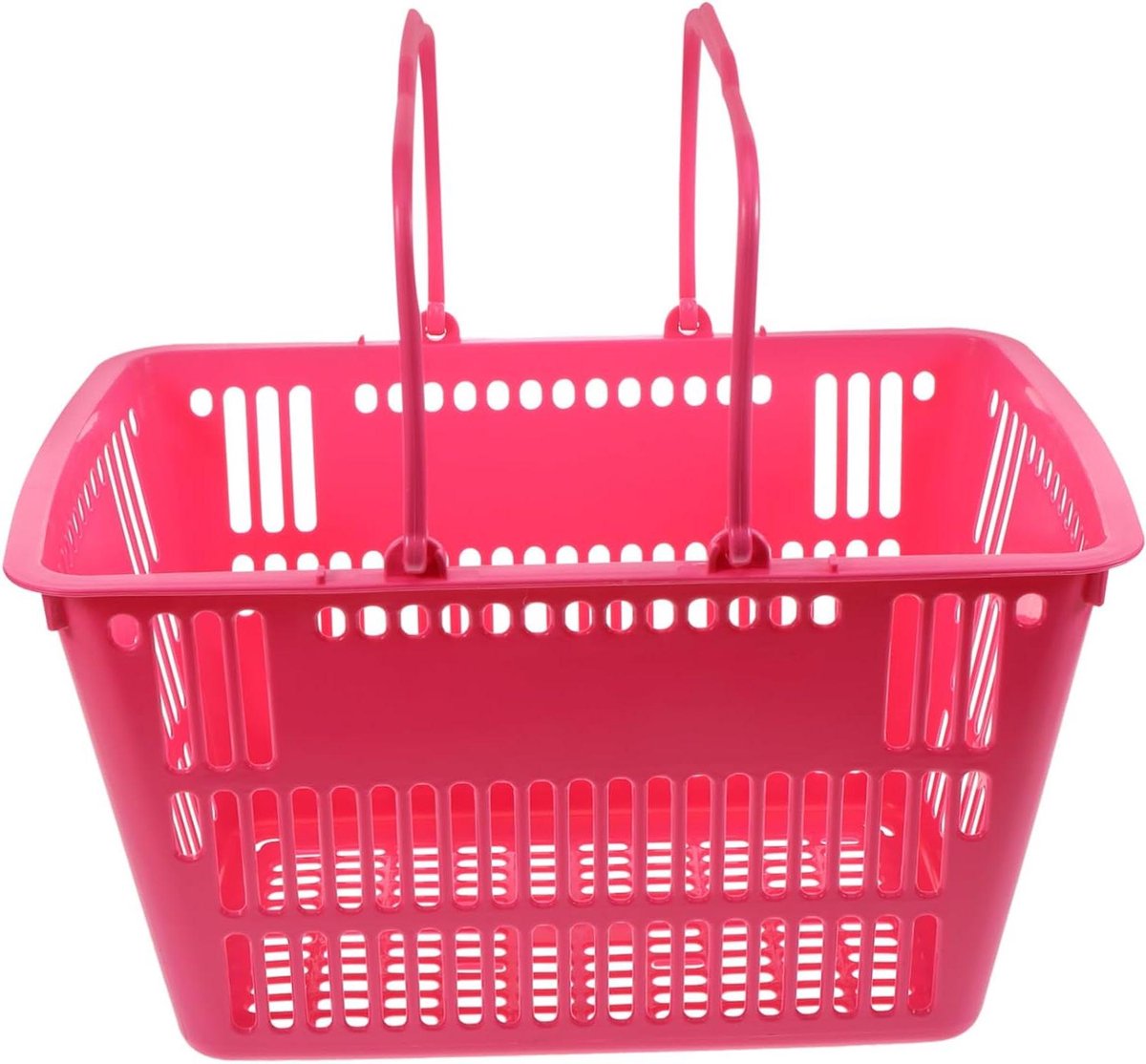Opbergmand - Draagbare mand - Boodschappen doen - Comfortabele handgrepen - 38x25x22cm - Roze