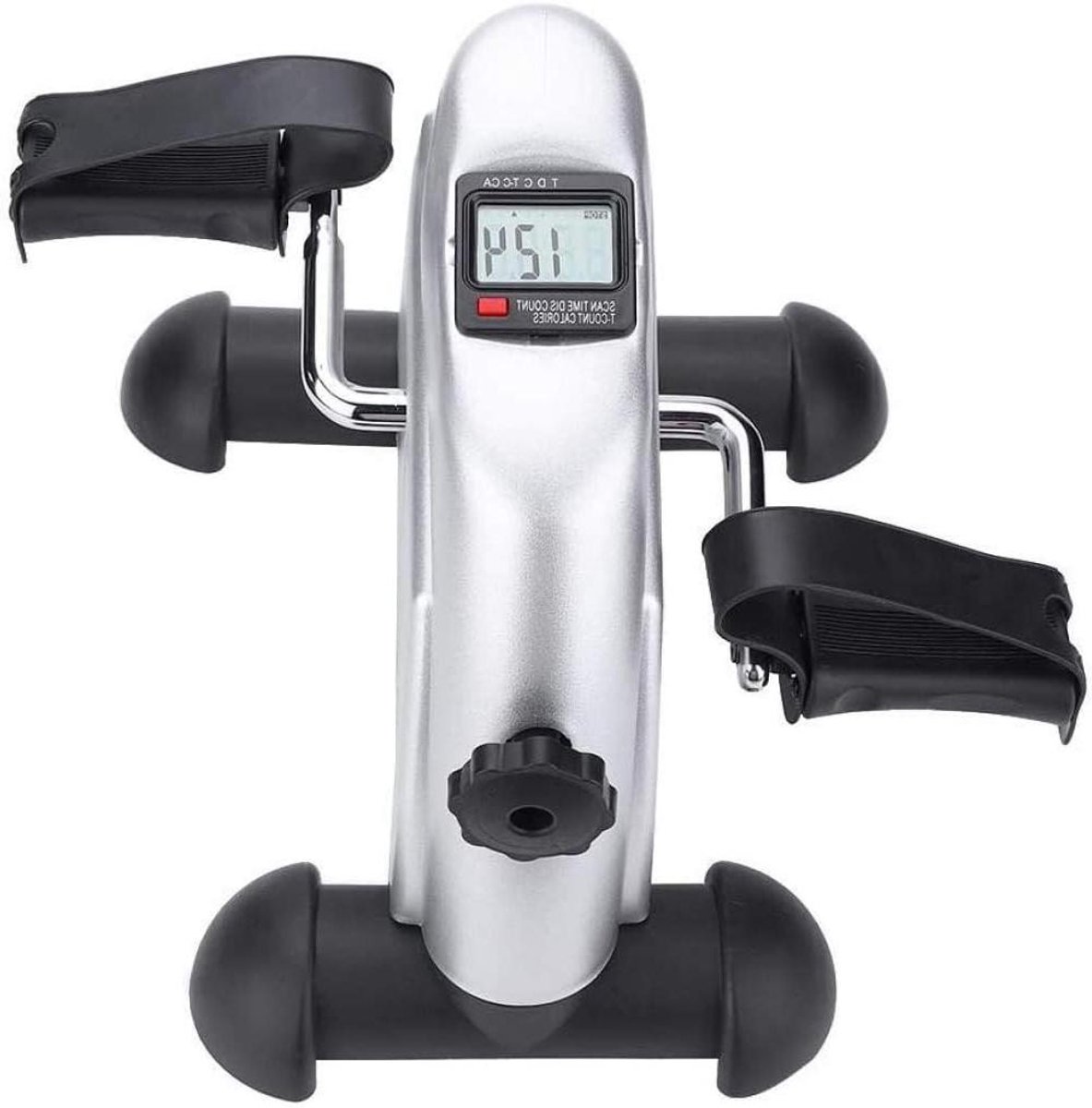 Mini Hometrainer - Pedaal Trainer - Thuis Fitness - Verstelbare Weerstand - 37.5 cm - Grijs