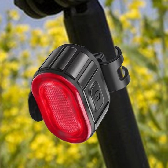 Fietsverlichting Set - Voor en achter - Veilig Fietsen - Automatische Sensor - Compact Ontwerp - Rood Wit — afbeelding 5