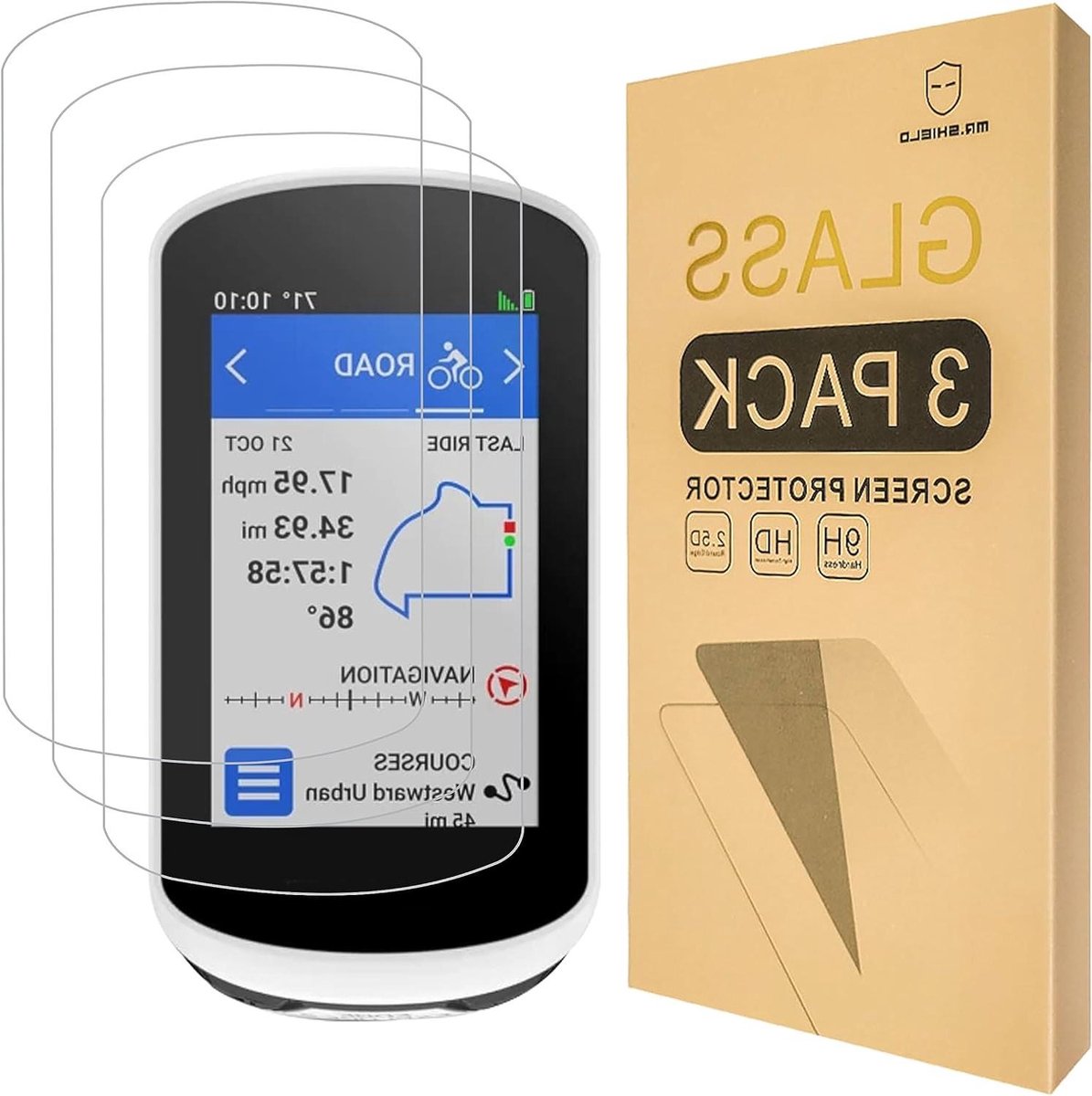 Schermbeschermer - Glasfolie - GPS Beschermen - 9H Hardheid - 3 Stuks - Helder