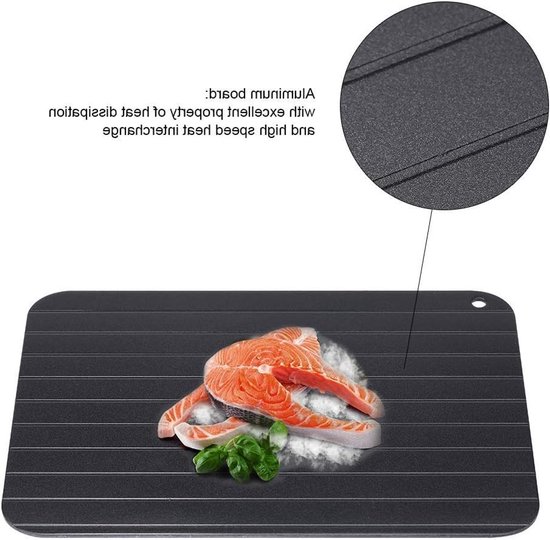 Snel ontdooi tray voor vlees, aluminium ontdooi box, handige keuken gadget voor voedselontdooiing en kookgemak — afbeelding 4