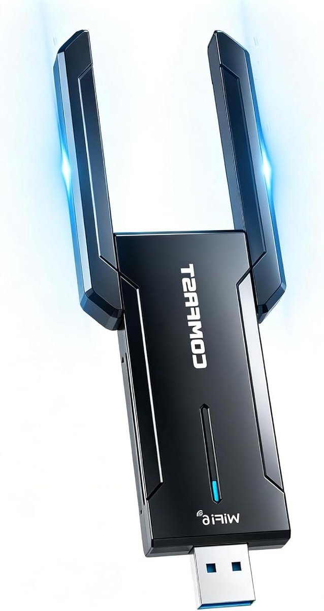 Wifi-stick - Wifi adapter - Sneller internet - Tri-band AX5400 - USB 3.0 - Zwart