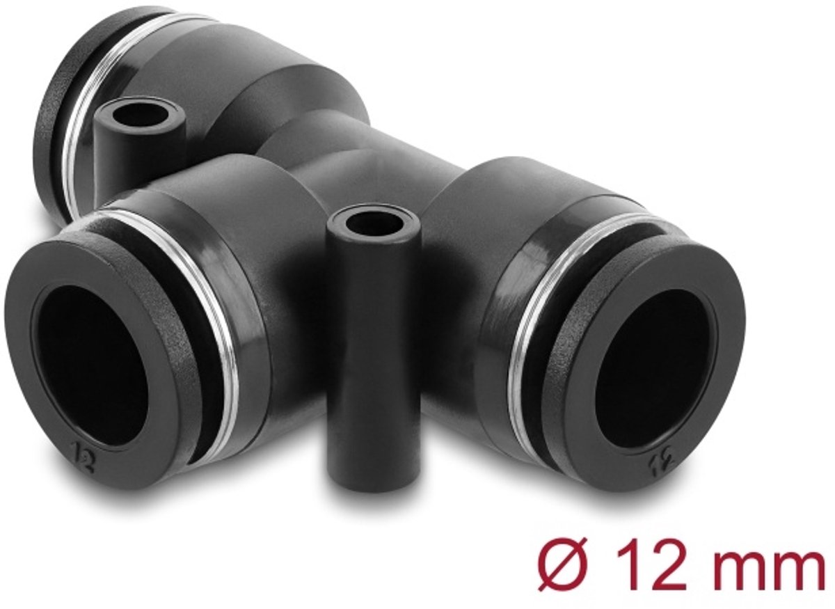 Delock Pneumatic connector 12 mm with two mounting holes T-shape