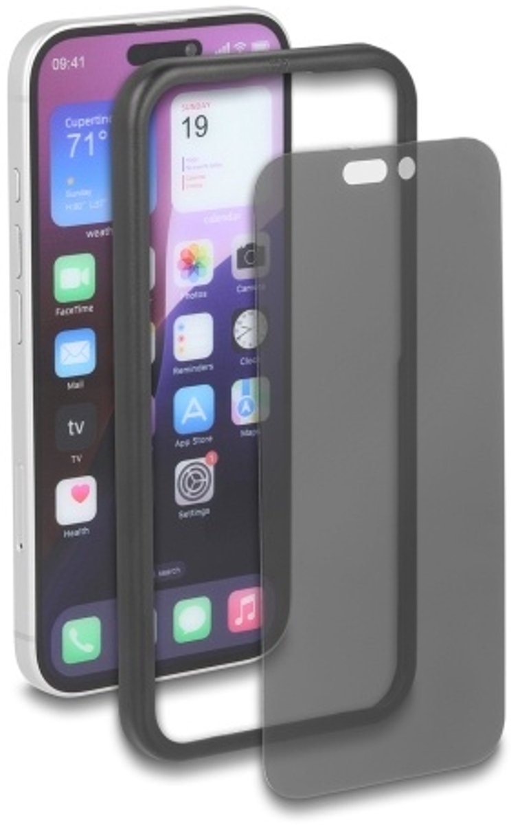 Delock Screen Protector Privacy Glass for iPhone 17 / Tempered-Glass Anti Spy 4 Ways privacy protection with easy installation tool
