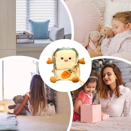 Knuffeldeken met kussen - 2-in-1 deken - Kinderen comfort - Creatief brood design - 90 x 115 cm - Wortel — afbeelding 2